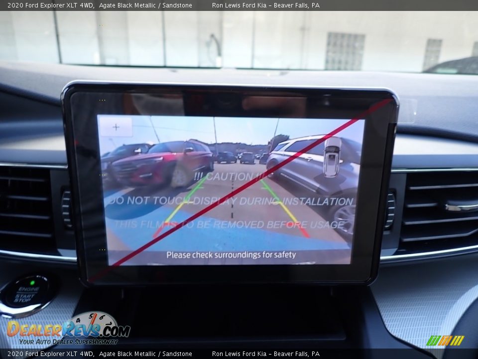 2020 Ford Explorer XLT 4WD Agate Black Metallic / Sandstone Photo #16