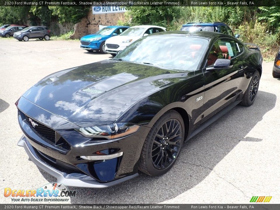 2020 Ford Mustang GT Premium Fastback Shadow Black / Showstopper Red/Recaro Leather Trimmed Photo #5