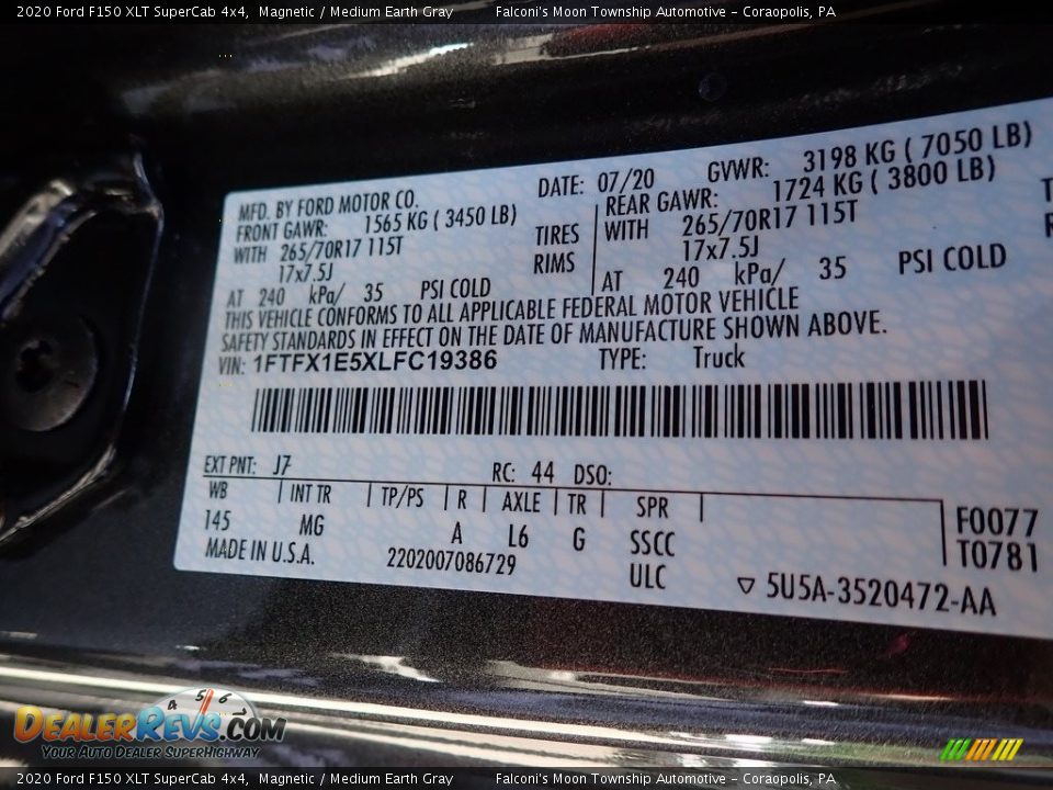 2020 Ford F150 XLT SuperCab 4x4 Magnetic / Medium Earth Gray Photo #10