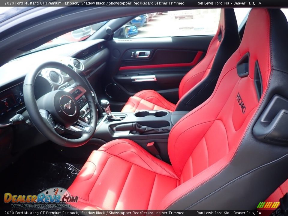 Showstopper Red/Recaro Leather Trimmed Interior - 2020 Ford Mustang GT Premium Fastback Photo #16