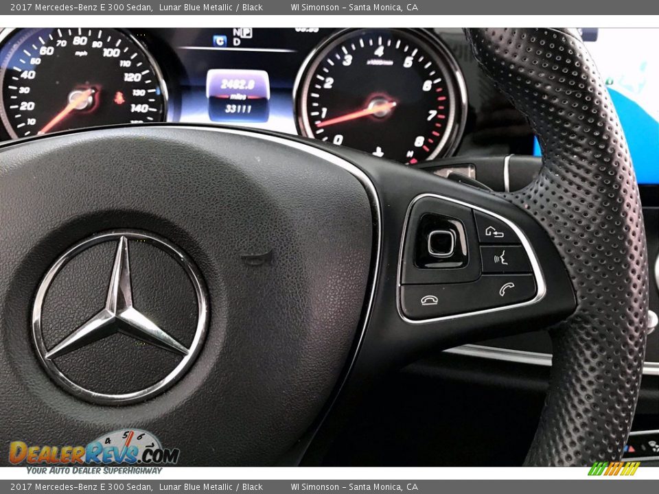 2017 Mercedes-Benz E 300 Sedan Lunar Blue Metallic / Black Photo #19