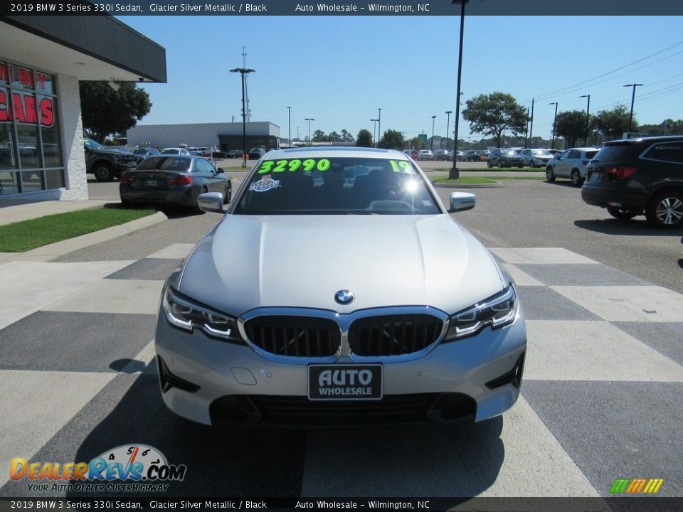 2019 BMW 3 Series 330i Sedan Glacier Silver Metallic / Black Photo #2