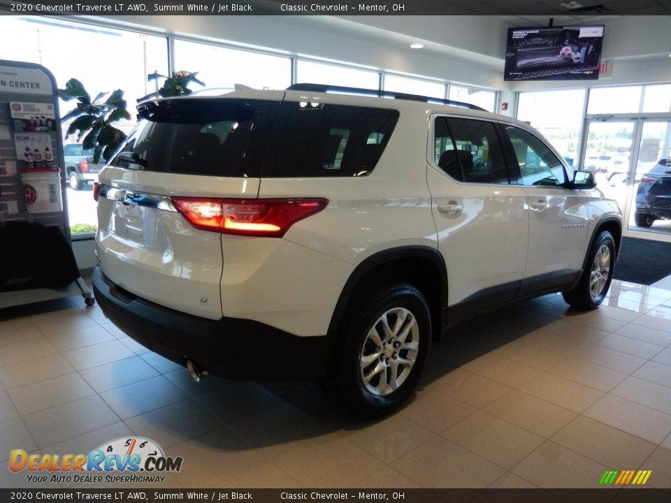 2020 Chevrolet Traverse LT AWD Summit White / Jet Black Photo #4