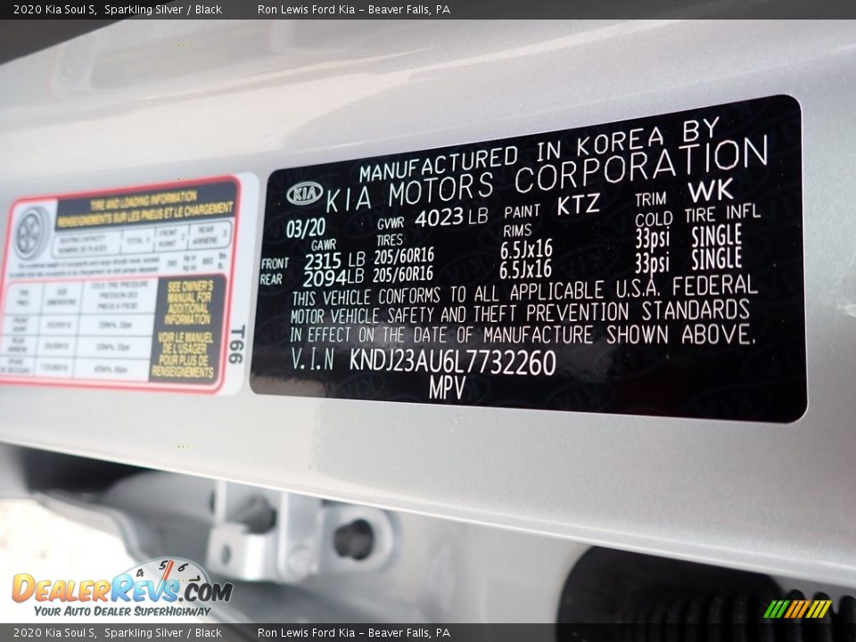 2020 Kia Soul S Sparkling Silver / Black Photo #18
