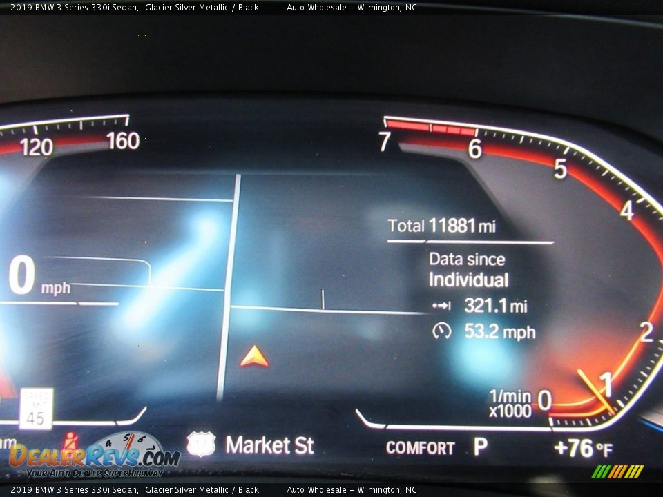 2019 BMW 3 Series 330i Sedan Glacier Silver Metallic / Black Photo #15