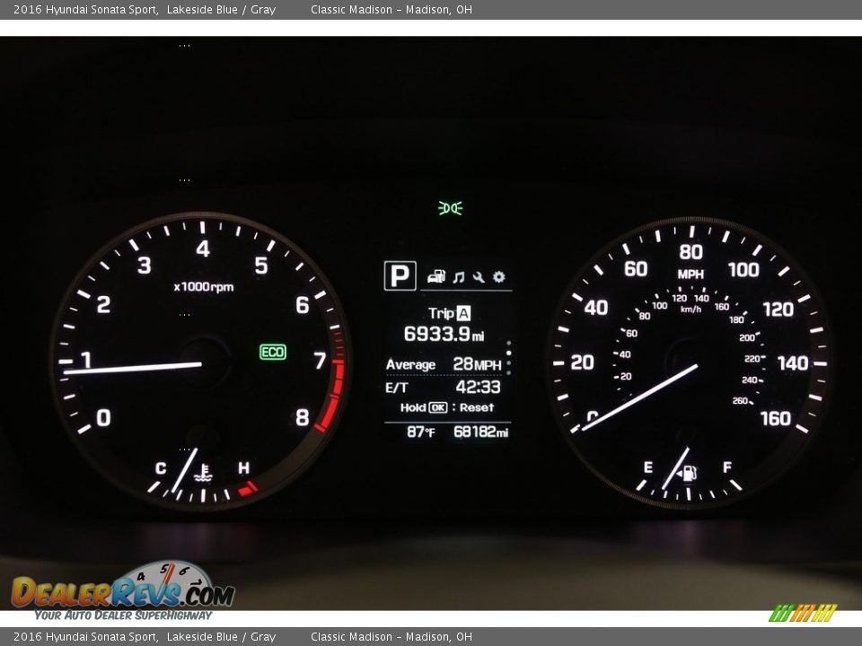 2016 Hyundai Sonata Sport Lakeside Blue / Gray Photo #8