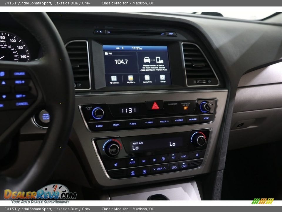 2016 Hyundai Sonata Sport Lakeside Blue / Gray Photo #9