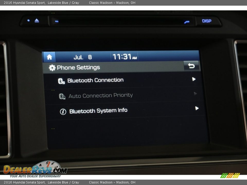 2016 Hyundai Sonata Sport Lakeside Blue / Gray Photo #11