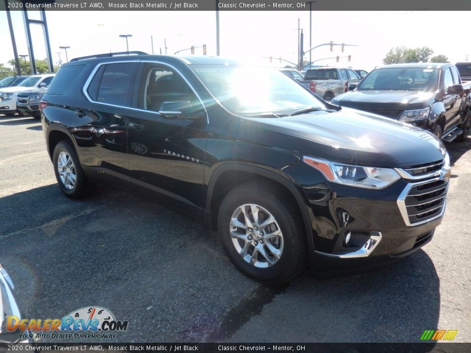 2020 Chevrolet Traverse LT AWD Mosaic Black Metallic / Jet Black Photo #3