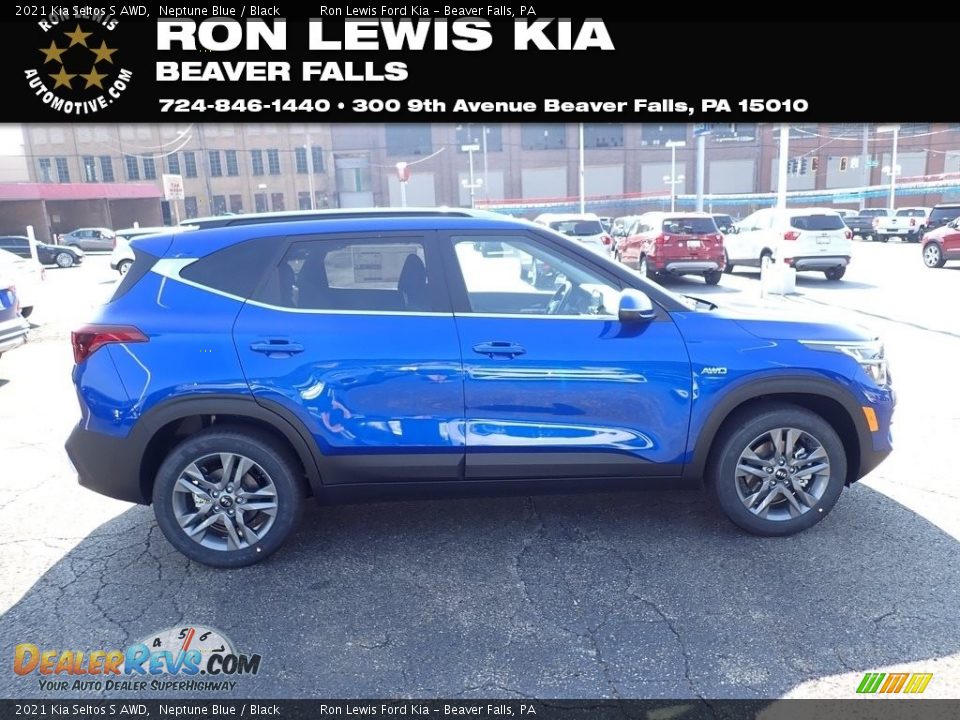 2021 Kia Seltos S AWD Neptune Blue / Black Photo #1