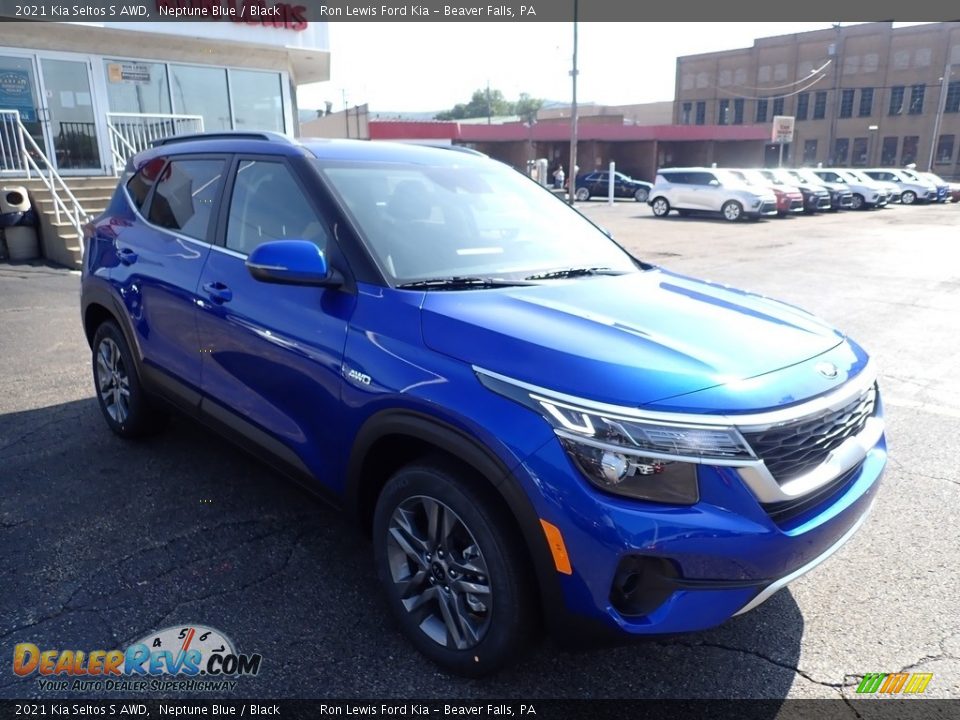 2021 Kia Seltos S AWD Neptune Blue / Black Photo #7