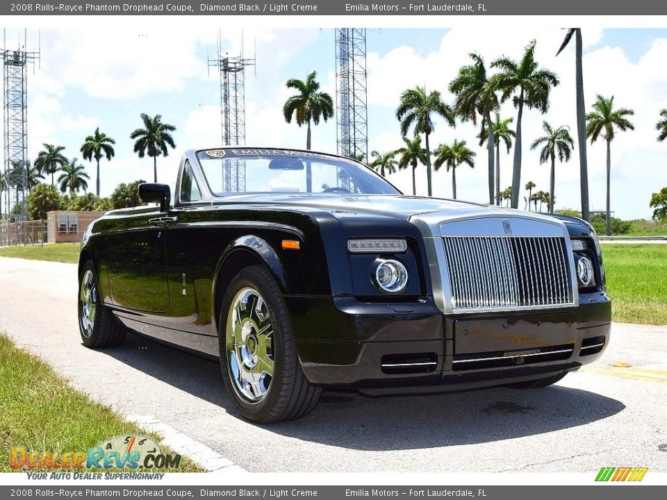 2008 Rolls-Royce Phantom Drophead Coupe Diamond Black / Light Creme Photo #1