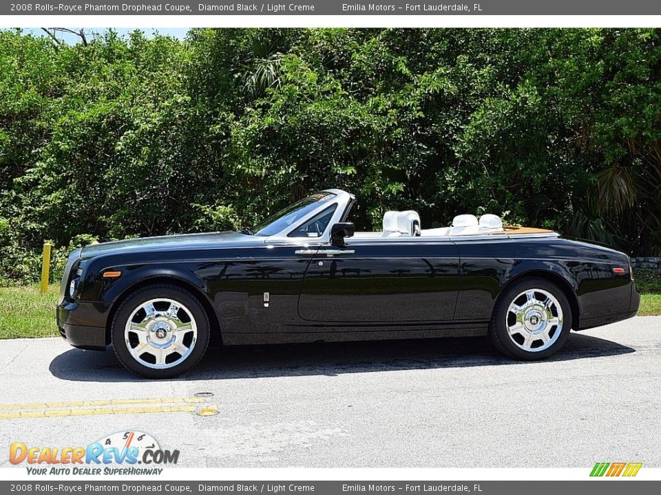 2008 Rolls-Royce Phantom Drophead Coupe Diamond Black / Light Creme Photo #4