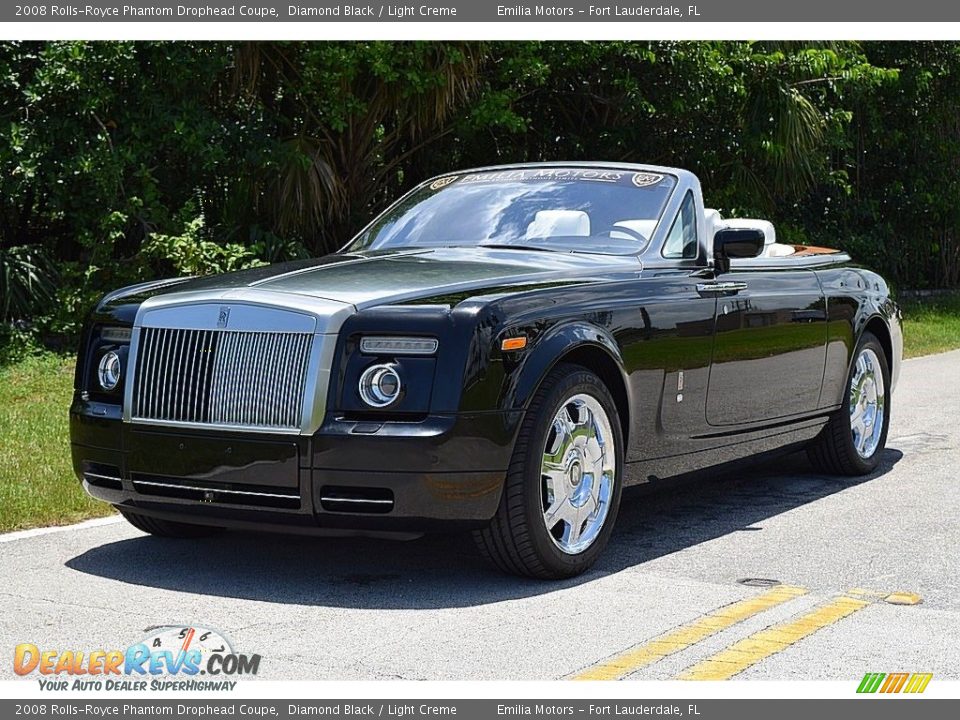 2008 Rolls-Royce Phantom Drophead Coupe Diamond Black / Light Creme Photo #6