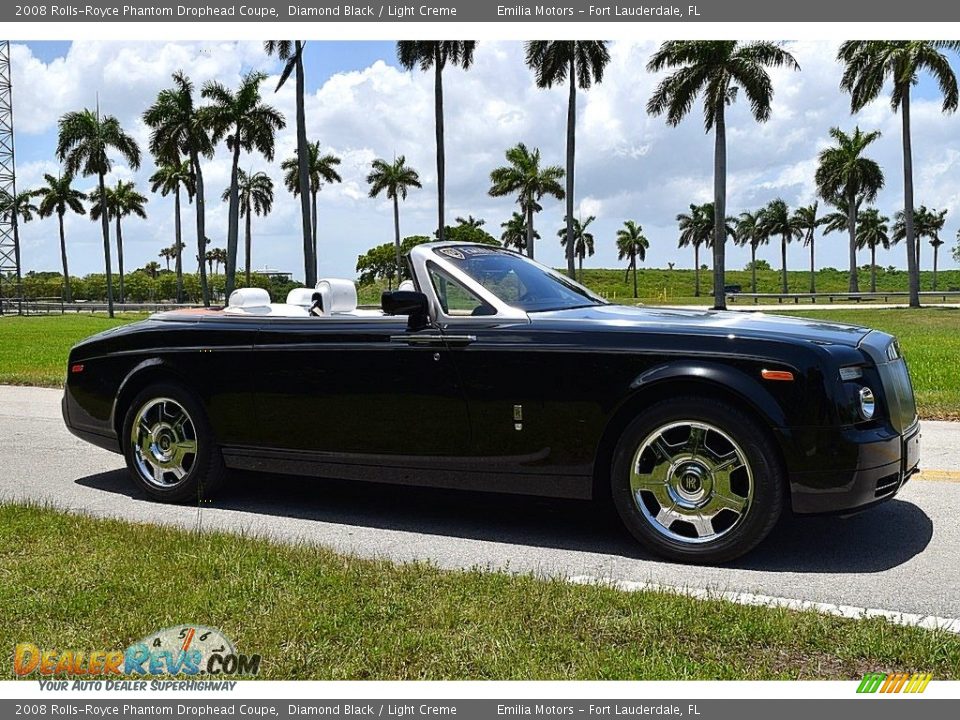 2008 Rolls-Royce Phantom Drophead Coupe Diamond Black / Light Creme Photo #7