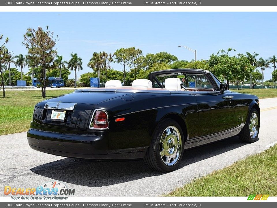 2008 Rolls-Royce Phantom Drophead Coupe Diamond Black / Light Creme Photo #8