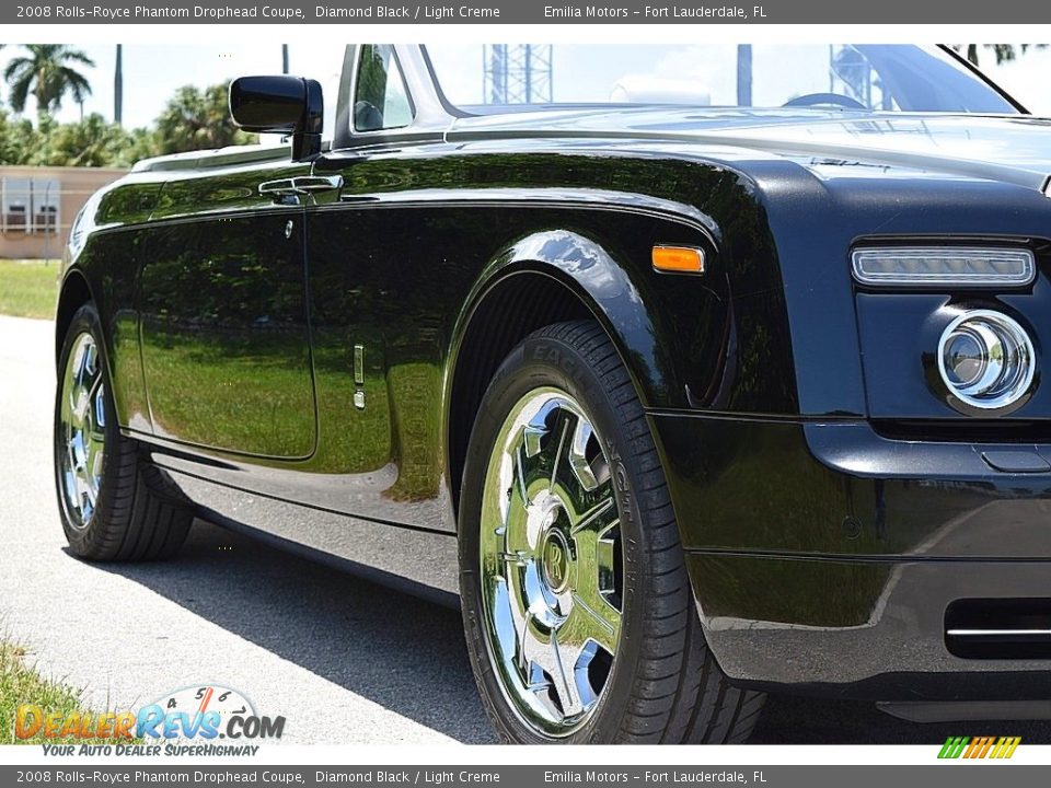2008 Rolls-Royce Phantom Drophead Coupe Diamond Black / Light Creme Photo #12