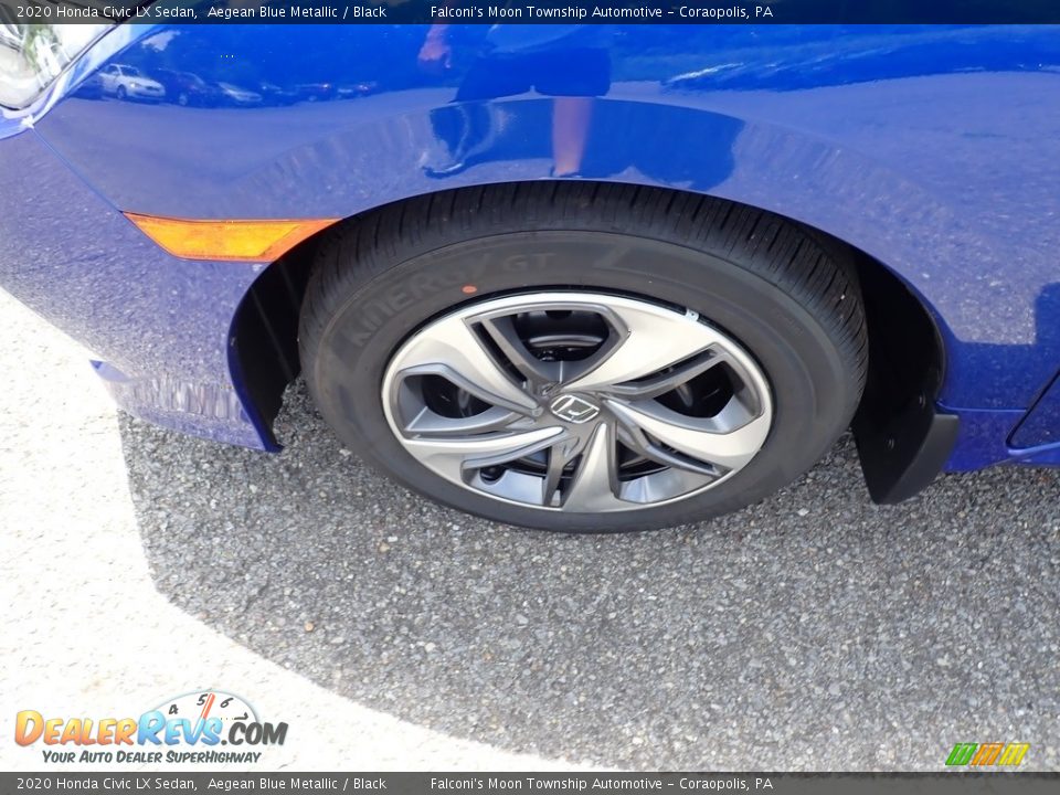 2020 Honda Civic LX Sedan Aegean Blue Metallic / Black Photo #2