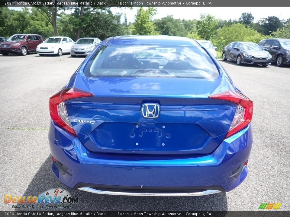 2020 Honda Civic LX Sedan Aegean Blue Metallic / Black Photo #5