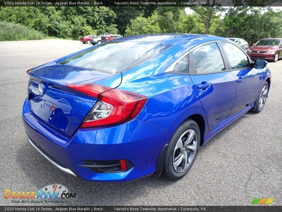 2020 Honda Civic LX Sedan Aegean Blue Metallic / Black Photo #6