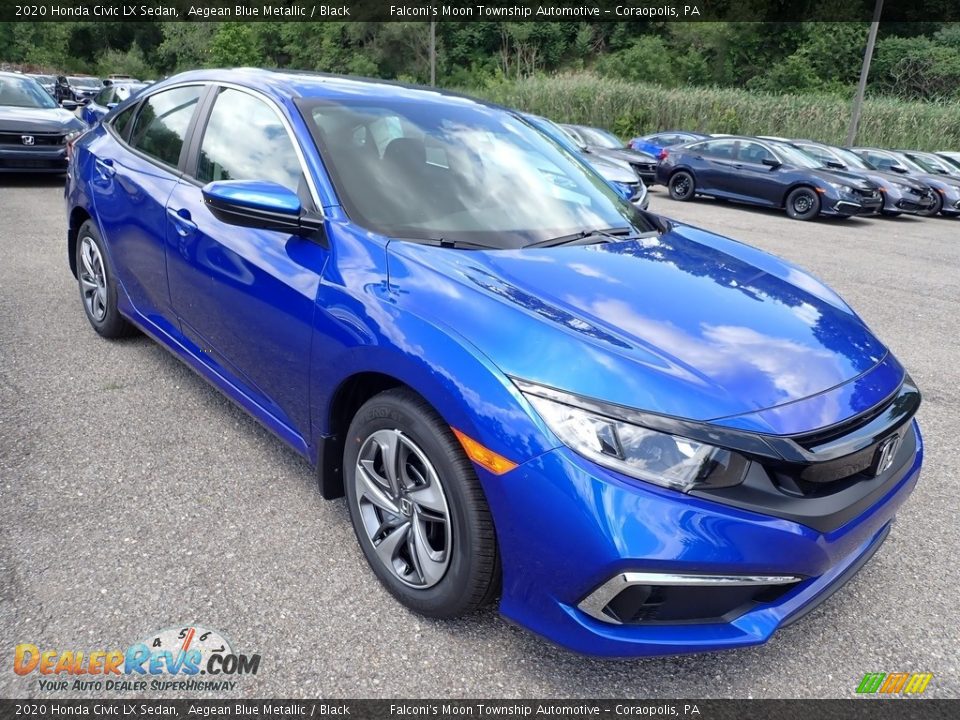 Front 3/4 View of 2020 Honda Civic LX Sedan Photo #7