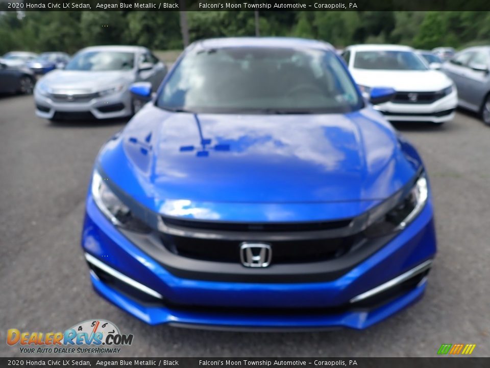 2020 Honda Civic LX Sedan Aegean Blue Metallic / Black Photo #8