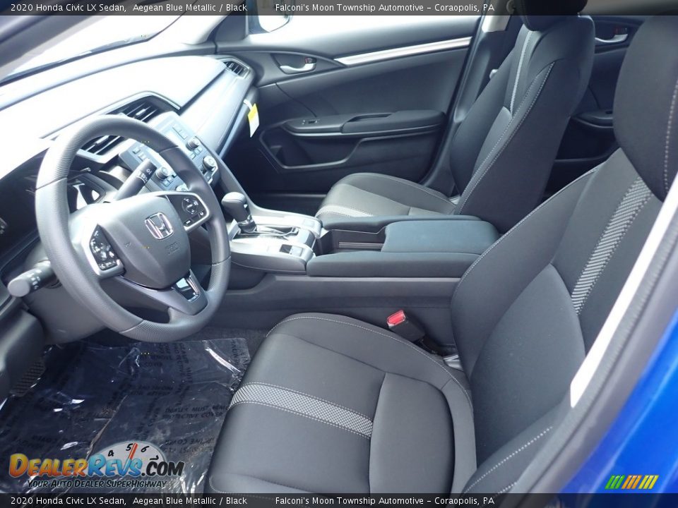 2020 Honda Civic LX Sedan Aegean Blue Metallic / Black Photo #9