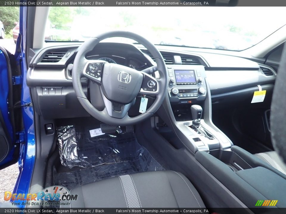 2020 Honda Civic LX Sedan Aegean Blue Metallic / Black Photo #11