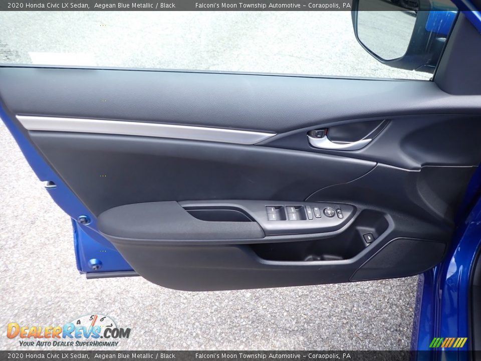 2020 Honda Civic LX Sedan Aegean Blue Metallic / Black Photo #12