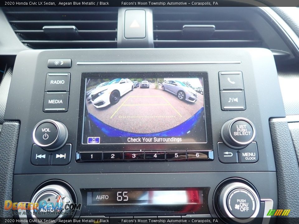 2020 Honda Civic LX Sedan Aegean Blue Metallic / Black Photo #15
