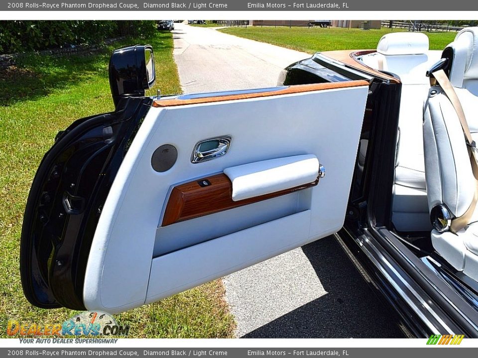 2008 Rolls-Royce Phantom Drophead Coupe Diamond Black / Light Creme Photo #44