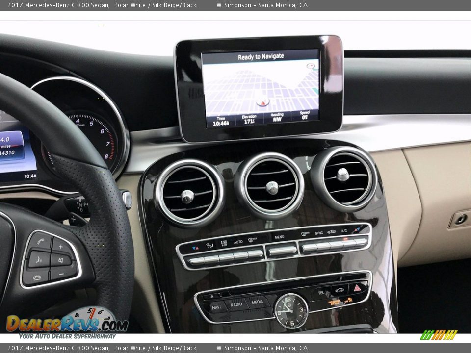 2017 Mercedes-Benz C 300 Sedan Polar White / Silk Beige/Black Photo #5