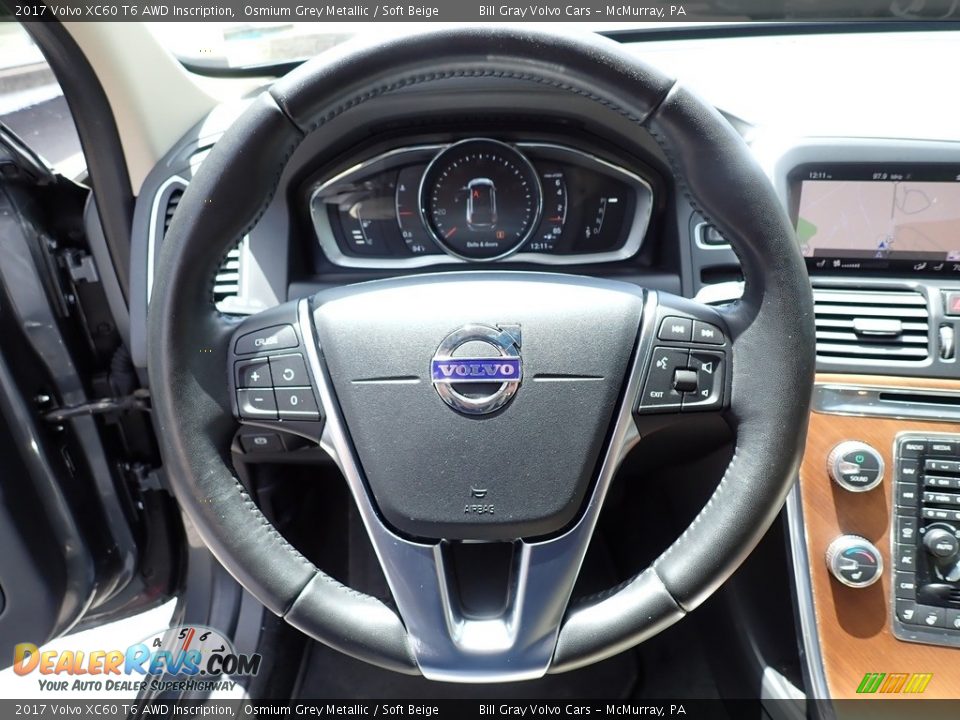 2017 Volvo XC60 T6 AWD Inscription Steering Wheel Photo #18