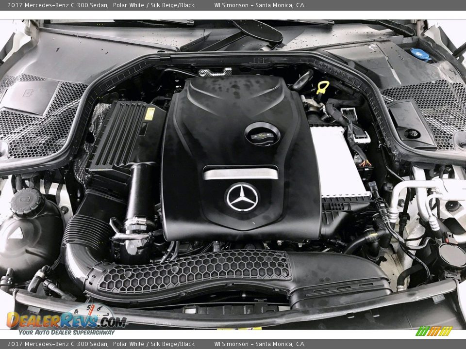 2017 Mercedes-Benz C 300 Sedan Polar White / Silk Beige/Black Photo #9