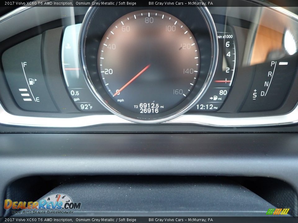 2017 Volvo XC60 T6 AWD Inscription Gauges Photo #25