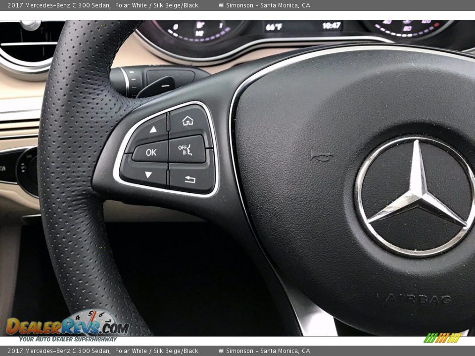 2017 Mercedes-Benz C 300 Sedan Polar White / Silk Beige/Black Photo #18