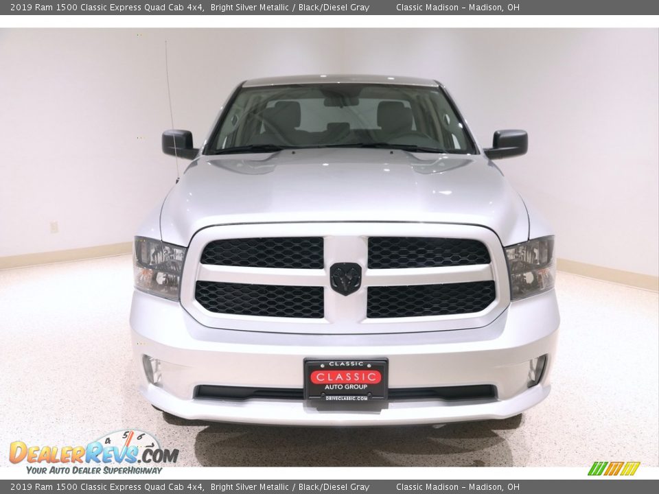 2019 Ram 1500 Classic Express Quad Cab 4x4 Bright Silver Metallic / Black/Diesel Gray Photo #2