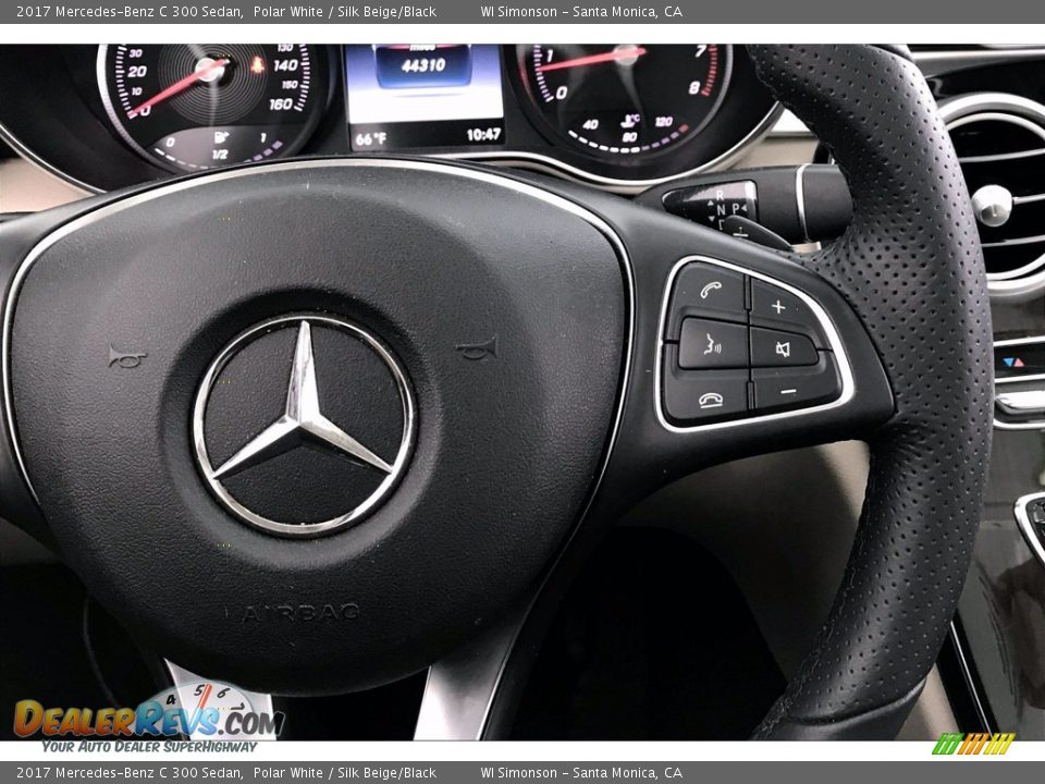 2017 Mercedes-Benz C 300 Sedan Polar White / Silk Beige/Black Photo #19