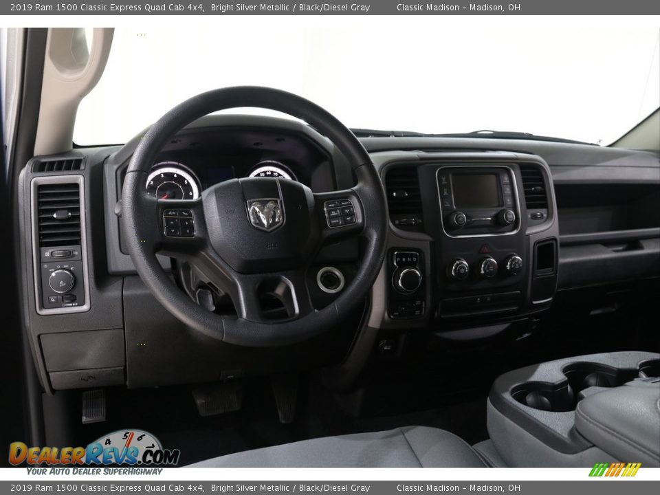 2019 Ram 1500 Classic Express Quad Cab 4x4 Bright Silver Metallic / Black/Diesel Gray Photo #6