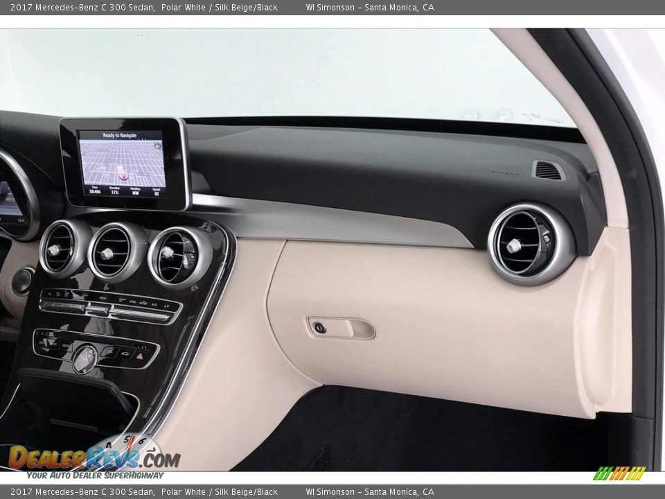 2017 Mercedes-Benz C 300 Sedan Polar White / Silk Beige/Black Photo #28