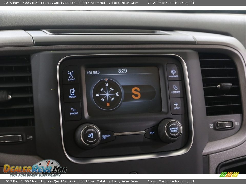 2019 Ram 1500 Classic Express Quad Cab 4x4 Bright Silver Metallic / Black/Diesel Gray Photo #13