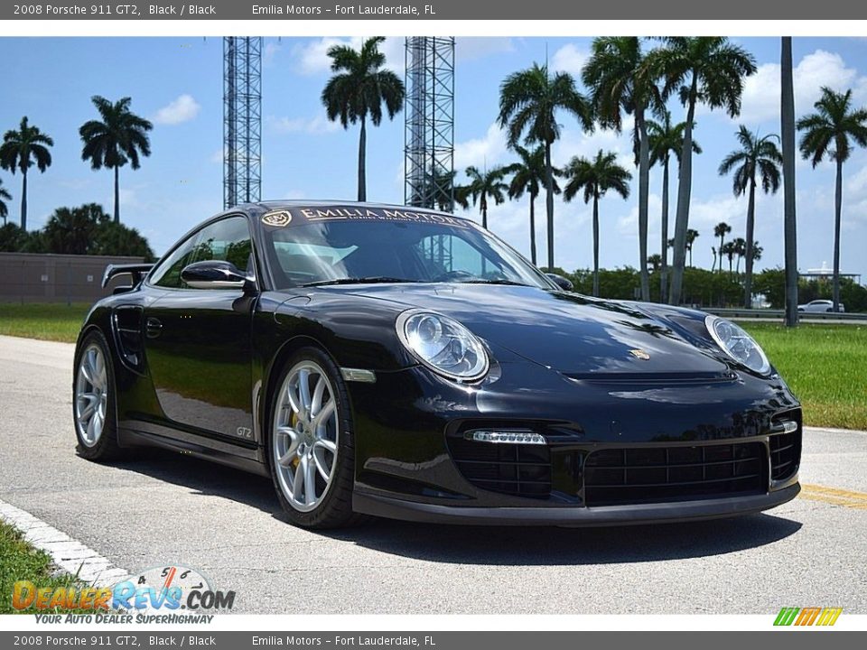 2008 Porsche 911 GT2 Black / Black Photo #1