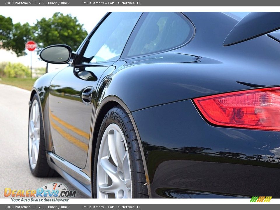 2008 Porsche 911 GT2 Black / Black Photo #14