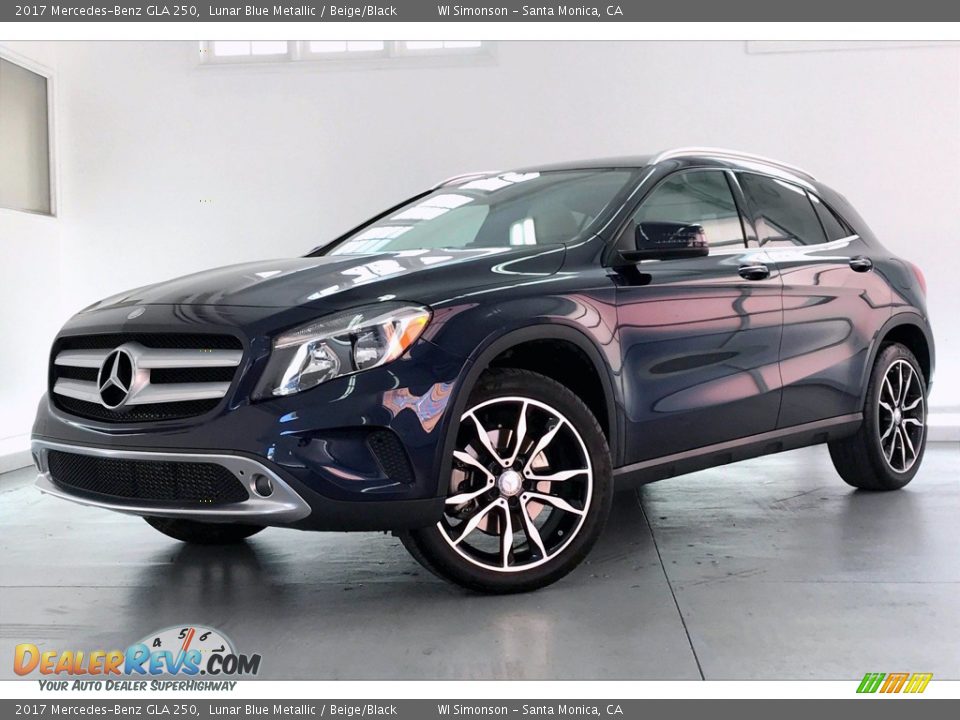 2017 Mercedes-Benz GLA 250 Lunar Blue Metallic / Beige/Black Photo #12