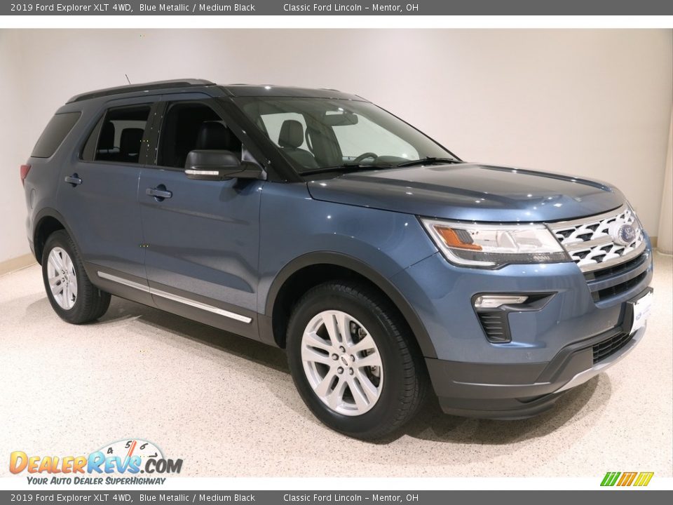 2019 Ford Explorer XLT 4WD Blue Metallic / Medium Black Photo #1