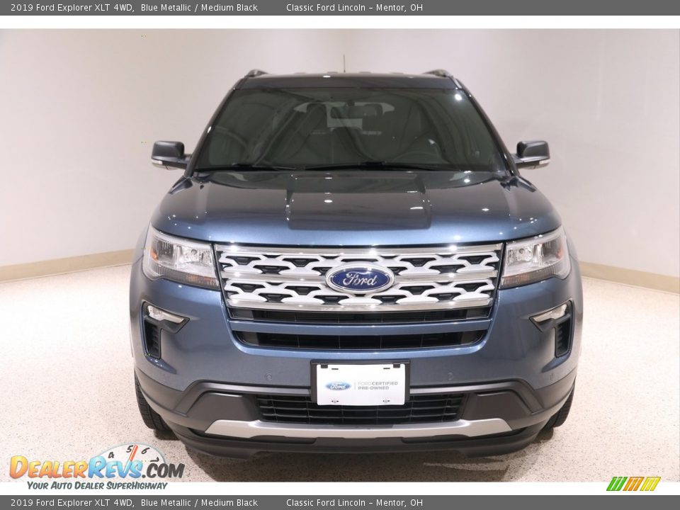 2019 Ford Explorer XLT 4WD Blue Metallic / Medium Black Photo #2
