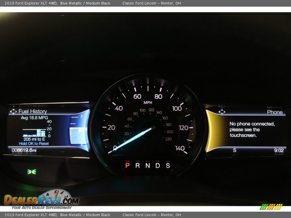 2019 Ford Explorer XLT 4WD Blue Metallic / Medium Black Photo #9