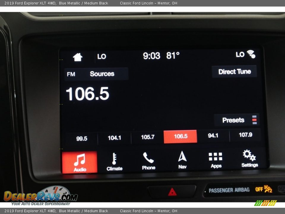 2019 Ford Explorer XLT 4WD Blue Metallic / Medium Black Photo #11