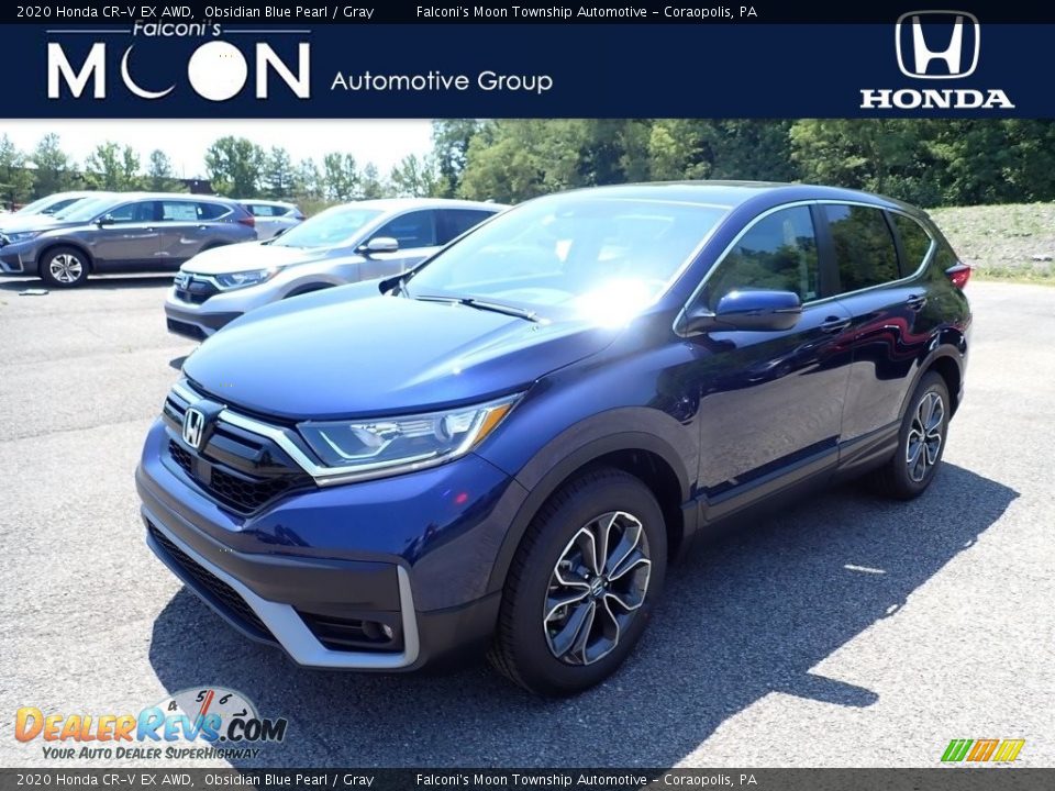 2020 Honda CR-V EX AWD Obsidian Blue Pearl / Gray Photo #1