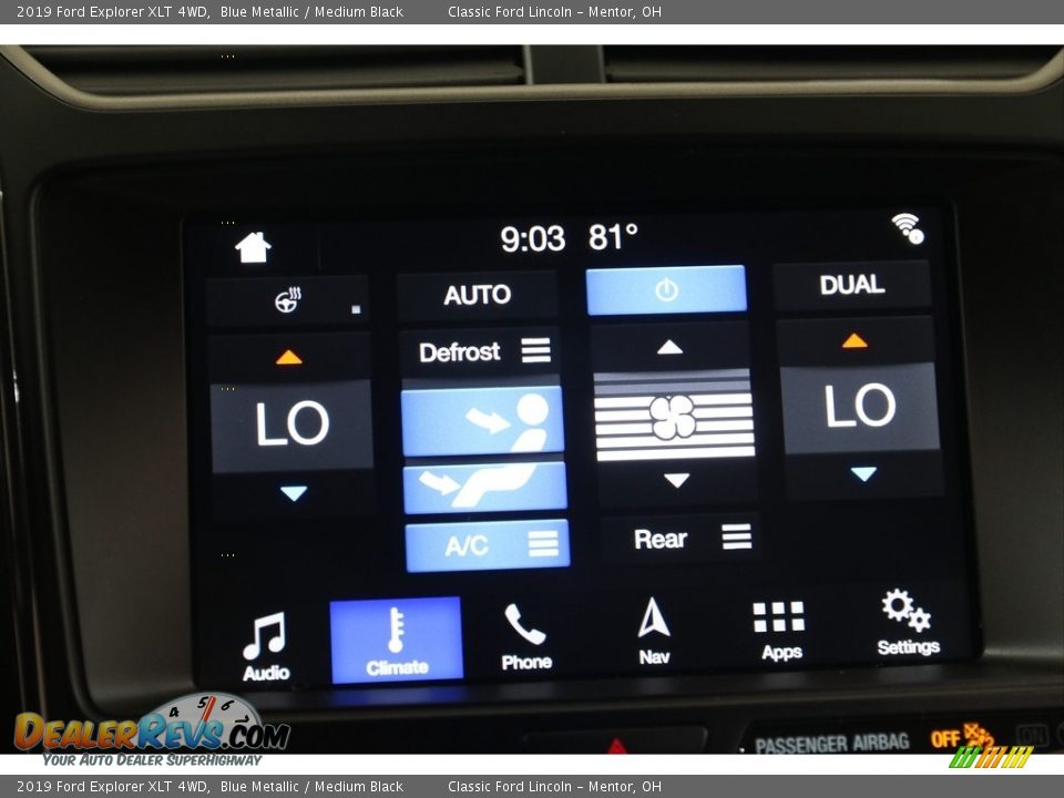 2019 Ford Explorer XLT 4WD Blue Metallic / Medium Black Photo #12